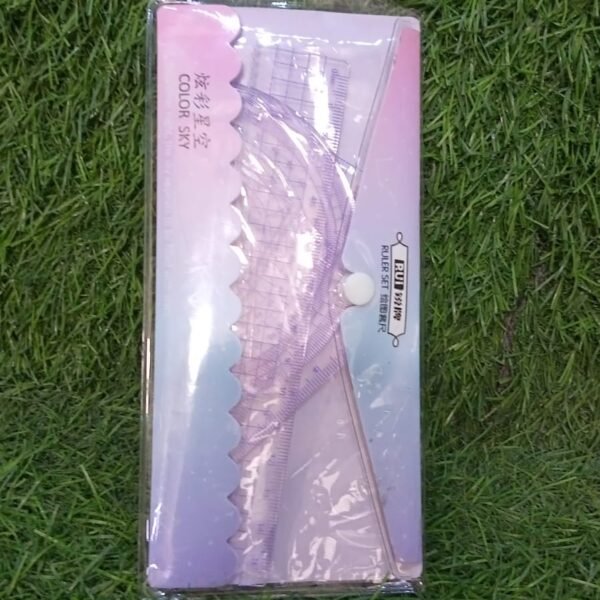 4 Pcs Ruler Suit Stationery Set for School Student Office