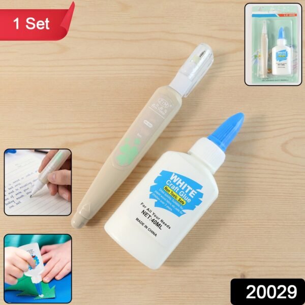 e6b0542b-9fe5-43eb-af19-dd57a543720f.jpg Multipurpose Craft Glue & Correction Pen Combo (1 set)
