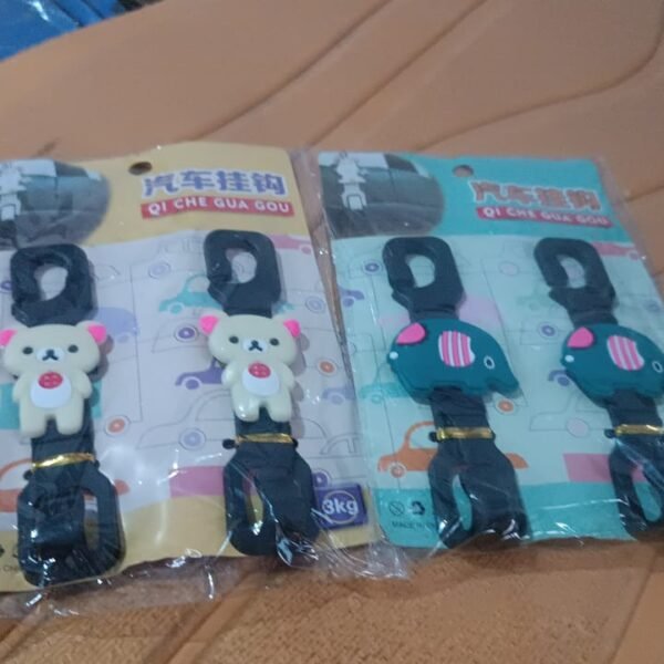 Multi-Purpose Car Seat Headrest Hooks (Mix Design / 2 Pc Set)