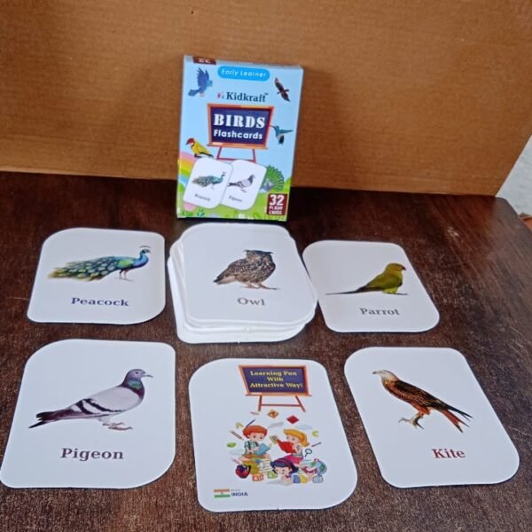 KidKraft Early Learner Educational Flashcards – 32 Birds
