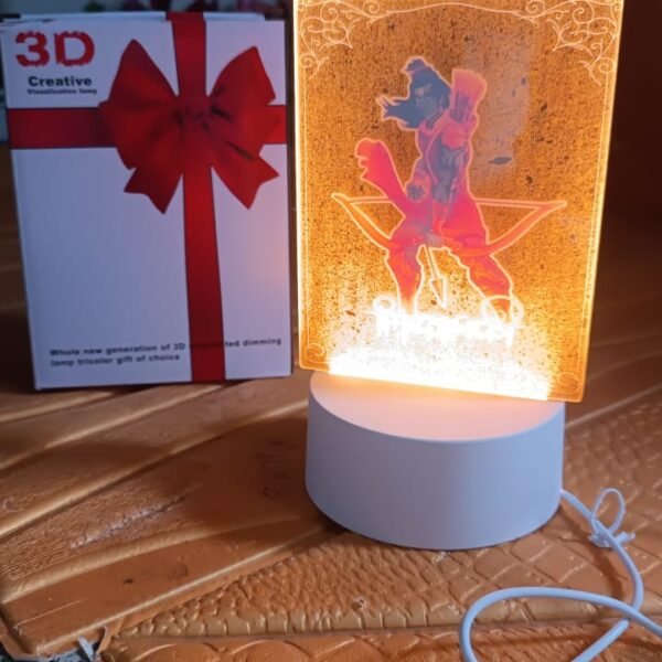 e7f20974-84d2-4932-9917-5ee0074d827b.jpg Beautiful 3D Lord Shree Ram Frame with soft white light (1 Pc)