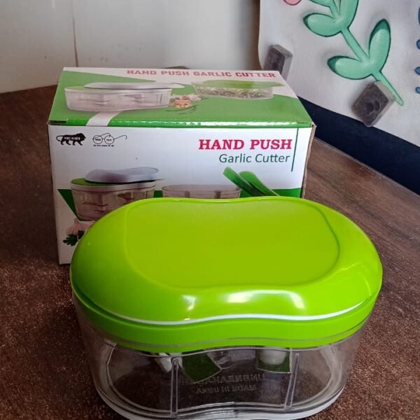 Manual Hand Push Garlic Cutter & Vegetable Chopper (1 pc)
