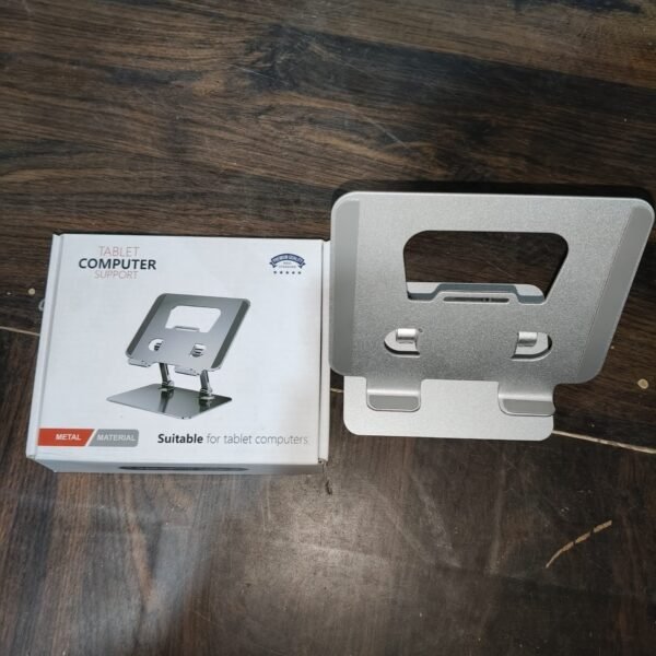 e8e85886-9163-4040-94cc-bf1c079e2d3a.jpg Tablet Stand Metal Alloy Adjustable Bracket, Ergonomic Foldable Metal Tablet Holder