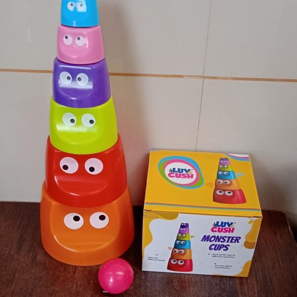 Monster Cups Activity Toy for Babies 5+ Months – Learning Gift Set