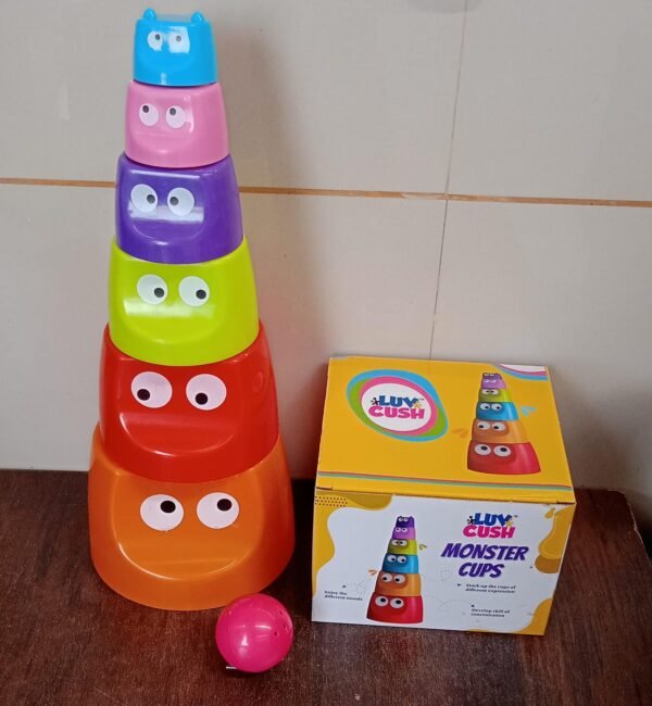Monster Cups Activity Toy for Babies 5+ Months – Learning Gift Set