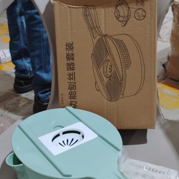 Vegetable Choppers with Drain Basket | 6 in 1 Vegetable Slicer Blades (1 Set)