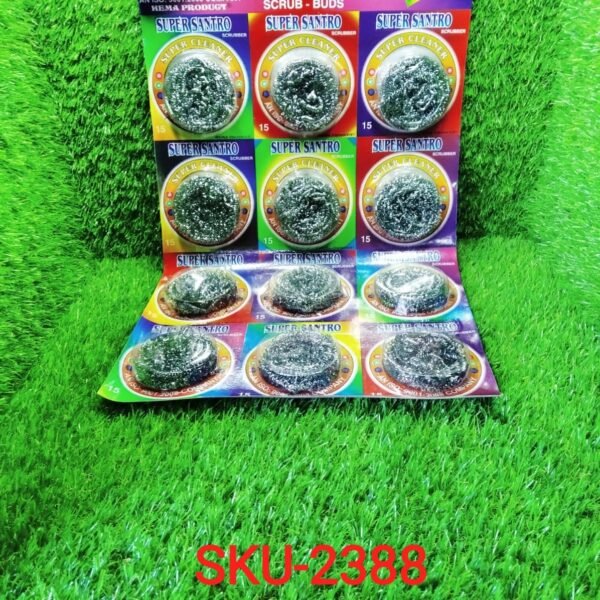 Round Shape Stainless Steel Ball Scrubber (Pack of 12)