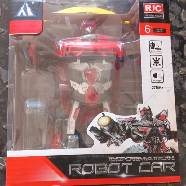 ec9abcfa-00da-42a6-bdb3-60cf96dc503a.jpg 2 In 1 Automatic Robot Converted Remote Control Car With Light (1 Pc)