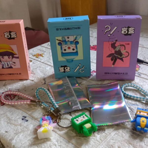 Cute Keychain With Card Gift - Keychain Accessories Key Chain Backpack Charms Car Keys Keychain for Kids Girls, Unicorn Toy and Charm Key- Chain for Bag  / Door Key- Ring / car Key- Ring / Party Favor (Mix Color & Design 1 Pc )