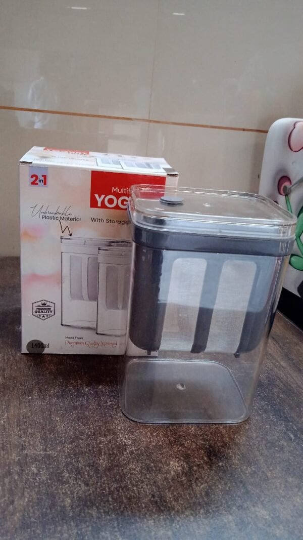 eebd2db6-8201-4ad1-a8af-194cf922c973.jpg 2 in 1 Yogurt Strainer with Storage Box – 1100ml (Plastic + Steel)