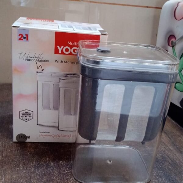 eebd2db6-8201-4ad1-a8af-194cf922c973.jpg 2 in 1 Yogurt Strainer with Storage Box – 1100ml (Plastic + Steel)
