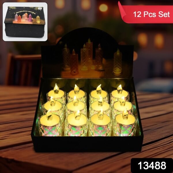 Festive Lighting for Any Occasion: 12 Pack LED Tealight Candles, Diwali