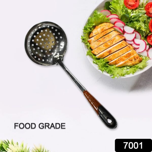 Stainless Steel Slotted Skimmer – Heat-Resistant Spoon for Cooking