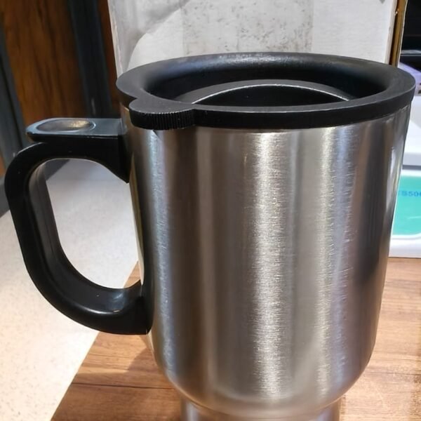 Stainless Steel Vacuum Glass Insulated Glass Coffee Cups, Tumbler (With Lid & Handle / 1 pc)