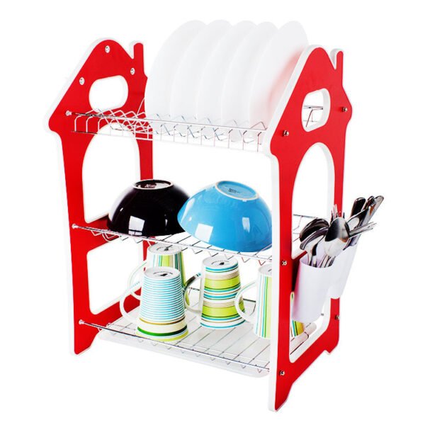 Dish Rack for Kitchen 3 Layer Dish Drainer Rack Stainless Steel Crockery Holder