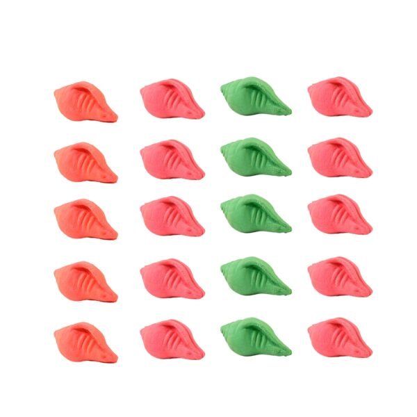 Shankh Shape Eraser Rubber (20 Pc / Mix Colour & Design)
