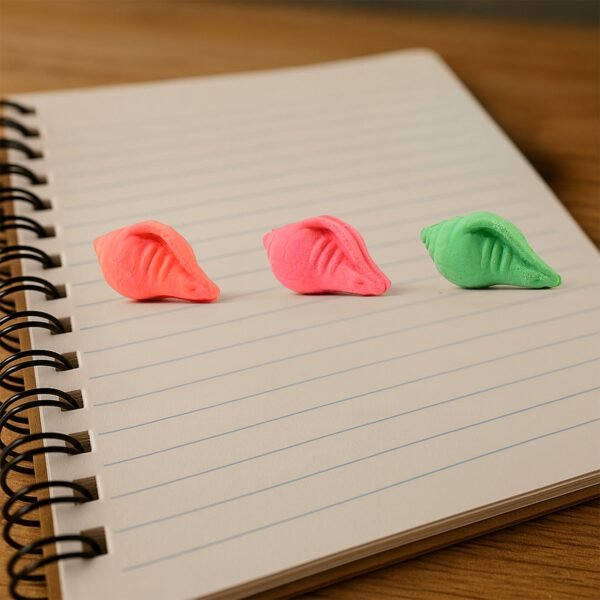 Shankh Shape Eraser Rubber (20 Pc / Mix Colour & Design)