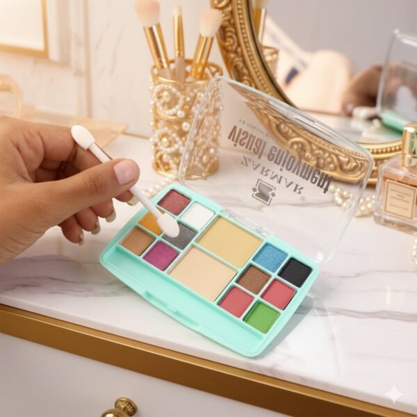 Multi-Color Eyeshadow & Compact Makeup Kit (15 GM / 1 Pc)