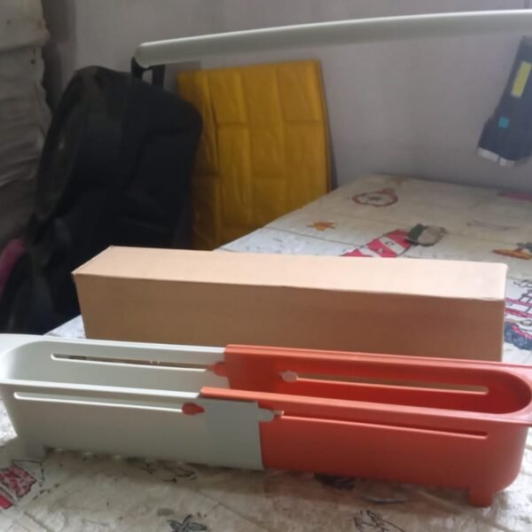 Telescopic Sink Storage Rack Material Kitchen Rag Rack Shelf Drain Basket (1 Pc)