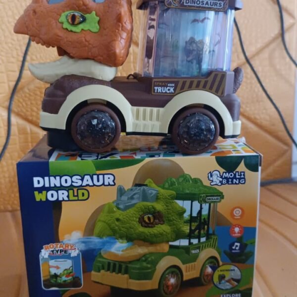 Dinosaur Car Toy with Humidifier Sound and Light (1 Pc)