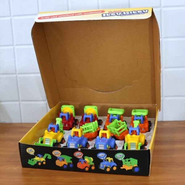 f1431e7a-1657-4fd6-84f4-9a00268c99d3.jpg Funwoods Itsy Bitsy Construction Vehicle Toy Set for Kids - (8 Pc)