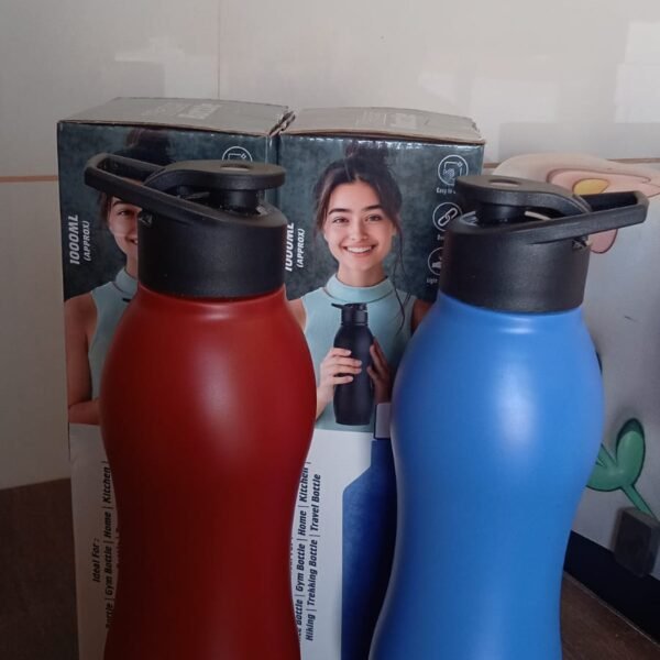 Stainless Steel Water Bottle (1000ML / Mix Colour / 1 Pc / Matte)