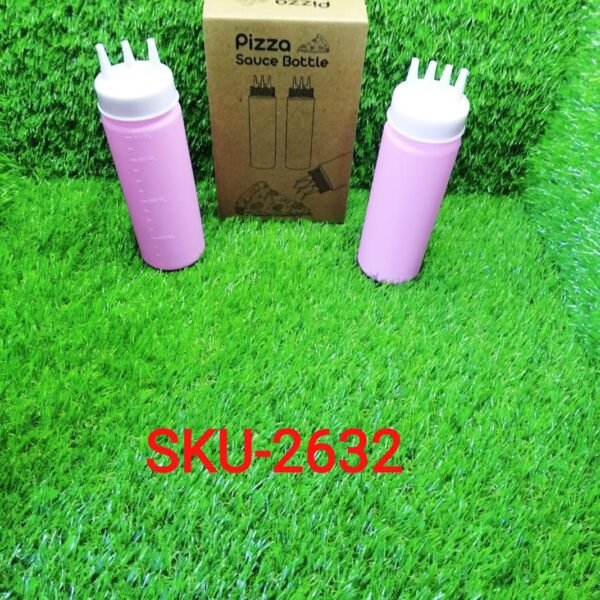 Plastic Bottles with 3 Nozzel for Sauce, Mayonnaise, Chocolate Syrup (Pack of 2Pc)
