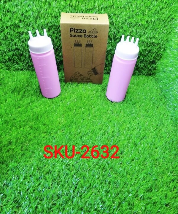 Plastic Bottles with 3 Nozzel for Sauce, Mayonnaise, Chocolate Syrup (Pack of 2Pc)