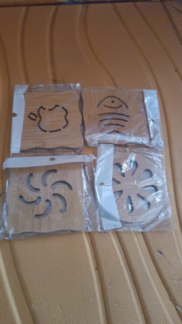 f1cf8aa3-8ef0-40cd-ae14-e00a423cda86.jpg Wooden Table Coasters Tea Coasters (1 Pc / Mix Design)