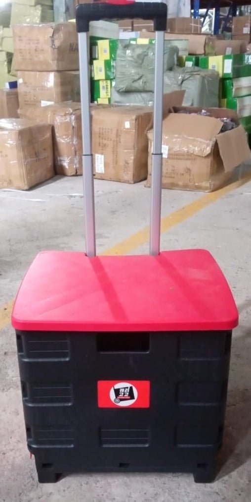 f1fea859-4a22-48b2-b354-3253eb607b96_ffc62e80-3c0c-48db-a91e-697b1bef46fa.jpg Foldable Shopping Grocery Trolley / Cart Travel Portable Food Basket (1 Pc)
