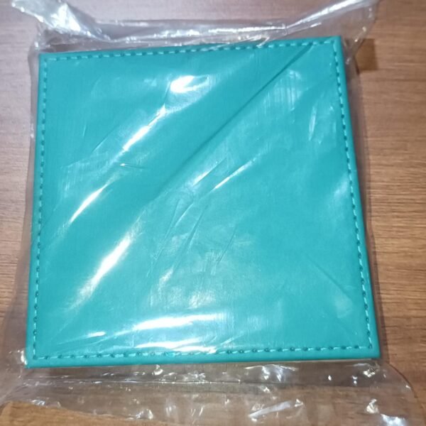 Square Leather Tea Coaster Set – Durable Dining & Coffee Table Decor (4 Pc)