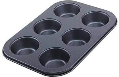 Non-Stick Reusable Cupcake Baking Slot Tray for 6 Muffin Cup