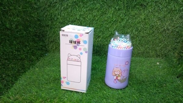 Girl Glass Water Bottle for School with Kid Sparkle Strap Cat 350ml (MOQ :- 75 pc)
