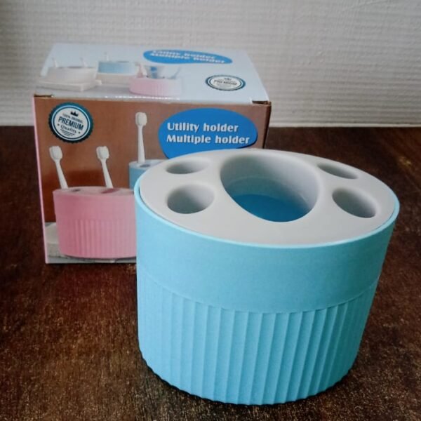 Multipurpose Bathroom Toothbrush and Utility Holder Stand with Multiple Slots (1 Pc)