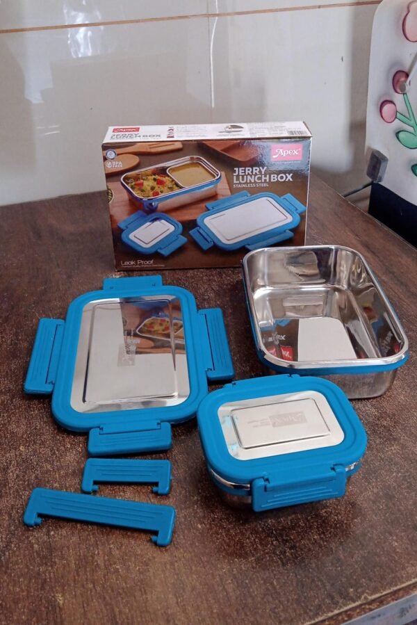 f5fb32fe-23fd-4d84-92f1-94aa72b6524e.jpg Apex Jerry Lunch Box Stainless Steel Food Container (2 Pc / 700+200 ML Approx)