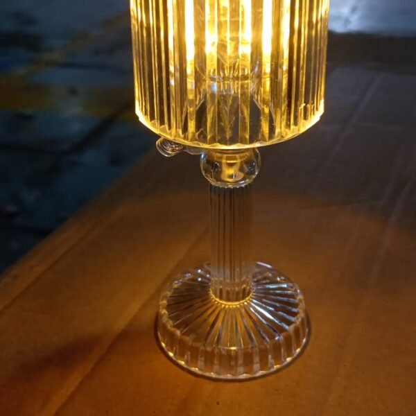 Big Acrylic LED Desk Lamps Table Lamp Portable Crystal, Diwali (1 Pc / Big)