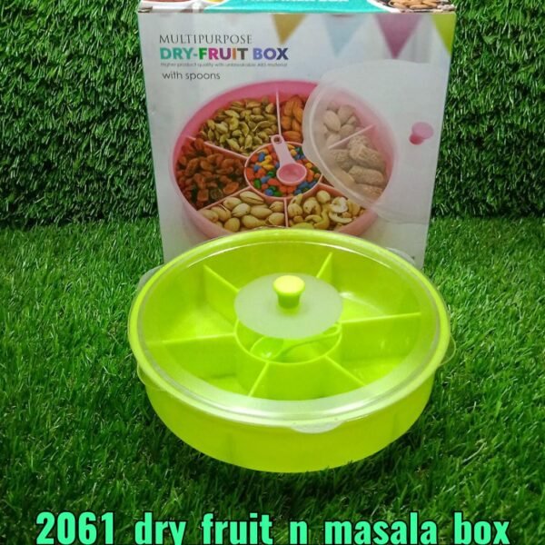f69871e4-1aa8-4633-a18e-1b3d0c2d70e1.jpg Multipurpose Dry-fruit and masala box with single spoon.