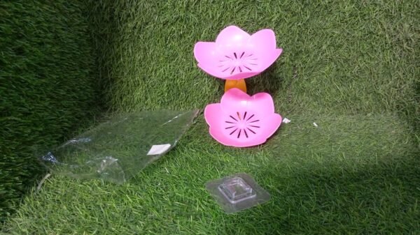 Double Layer Flower Self Draining Soap Dish Holder, Bathroom Shower Soap Holder