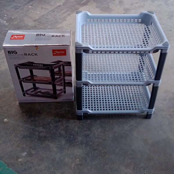 f75bcbea-a922-4c06-b39c-717bede63d82.jpg Apex Big Multi use Plastic Storage Rack – 3-Tier (1 Pc)