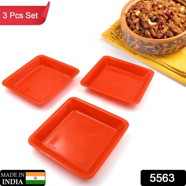 f75f4a68-b140-4174-83a5-65f223448caa.jpg Square Plastic Halwa Dinner Plate Snacks Tray Set for Home Office 3 Pcs