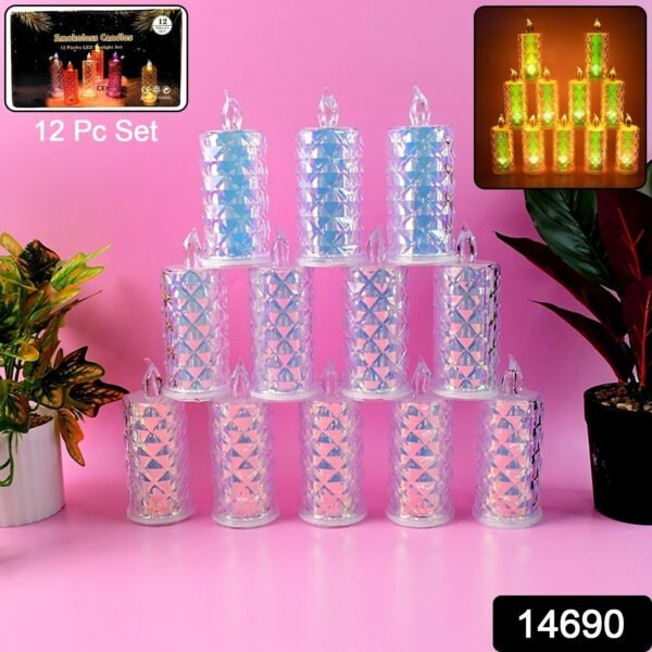Smokeless LED Candles (12 Pc)