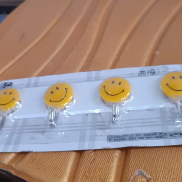 Multipurpose Self-Adhesive 4 hooks for wall Hook (1 Pc)