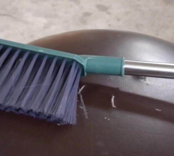 17 Inch Stainless Steel Sofa Cleaner Brush with Long Handle for Carpets &