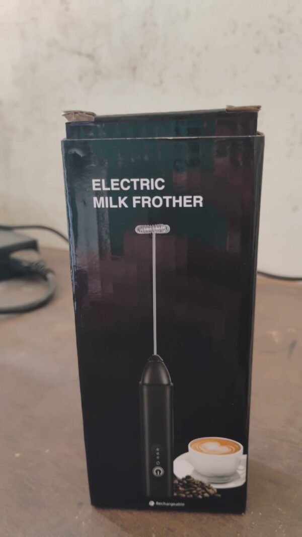 Small Electric Handheld Milk Frother with Stainless Steel Whisk (1 Pc)