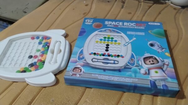 Space Rocket Magnetic Painting Board for Kids