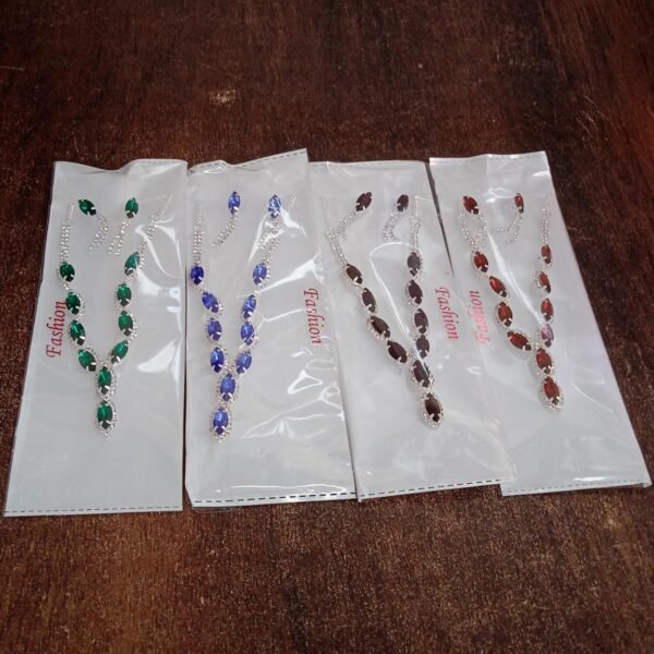 fb8b81b9-7321-4841-b16e-55b6a893ad1e.jpg Necklace and Earrings Set Wedding Jewelry Set (1 Set / Mix Color)