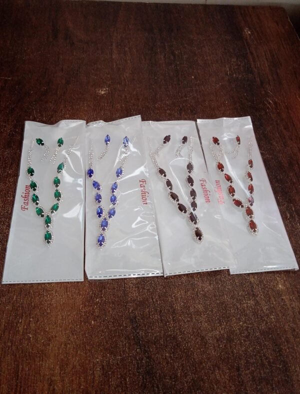 fb8b81b9-7321-4841-b16e-55b6a893ad1e.jpg Necklace and Earrings Set Wedding Jewelry Set (1 Set / Mix Color)
