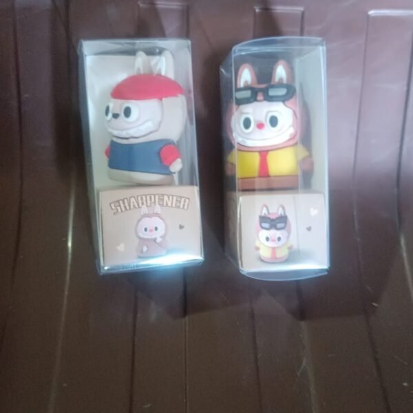 Cartoon Pencil Sharpener with Built-In Eraser – Fun Practical Stationery