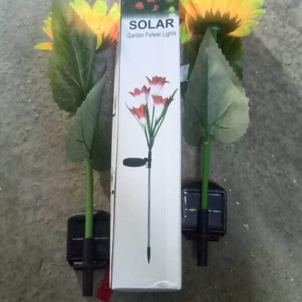 2 Pc Outdoor Solar Sunflower Lights – Waterproof Garden Landscape Stake Light