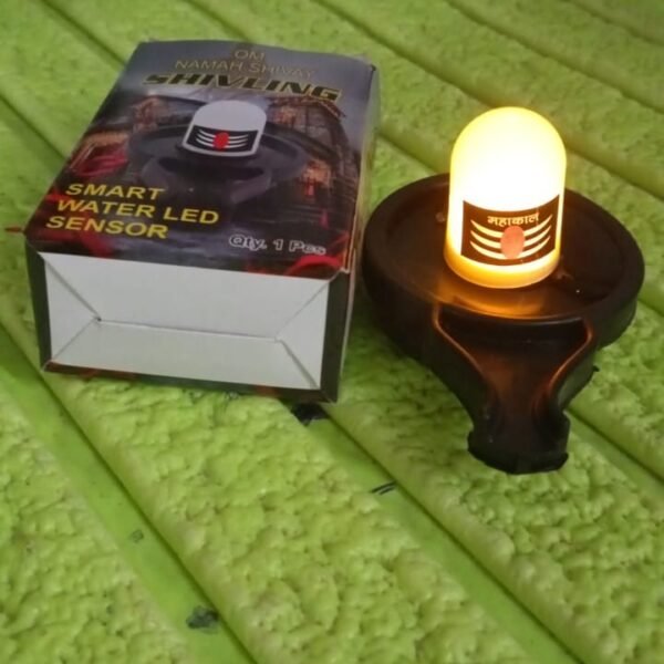 Water Sensor LED Shivling Idol for Pooja & Festivals
